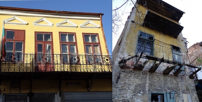 Зад лъскавите фасади на старите къщи се крият падащи балкони