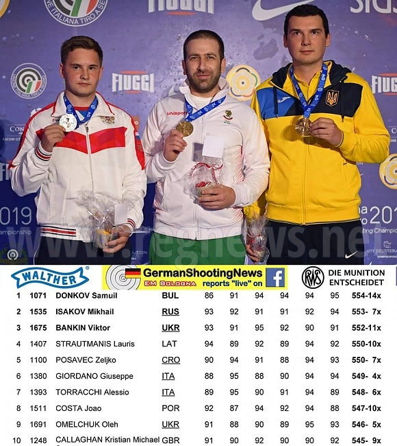 Самуил Донков стана европейски шампион