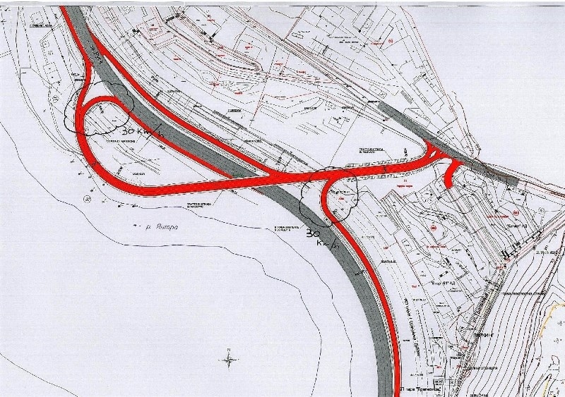 Започва проектирането на Северния пътен възел в подножието на Трапезица