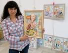 Художничката Мариета Кулова дебютира в родна Горна Оряховица с изложба на шаржове