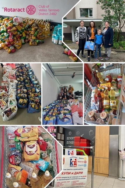 Ротаракт клуб Велико Търново зарадва 13 семейства в нужда с хранителни продукти в навечерието на Великден