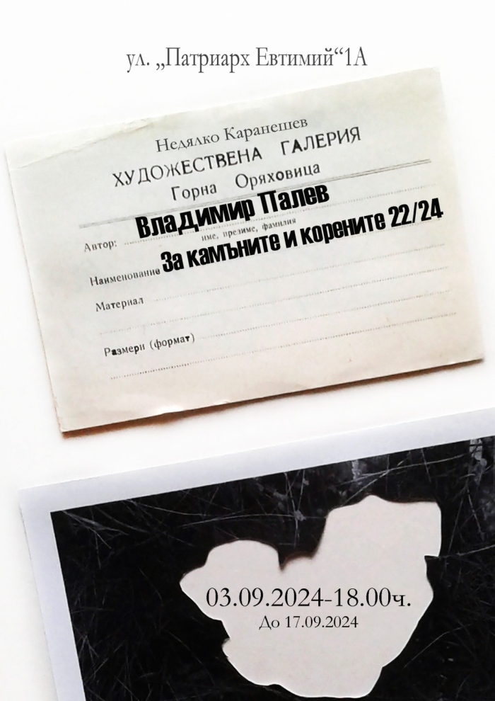 За пътешествията на един камък от Камъка разказва изложба на Владимир Палев в Художествена галерия „Недялко Каранешев”